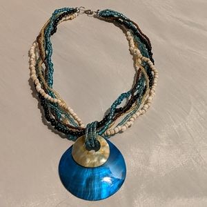 Seashell beaded necklace